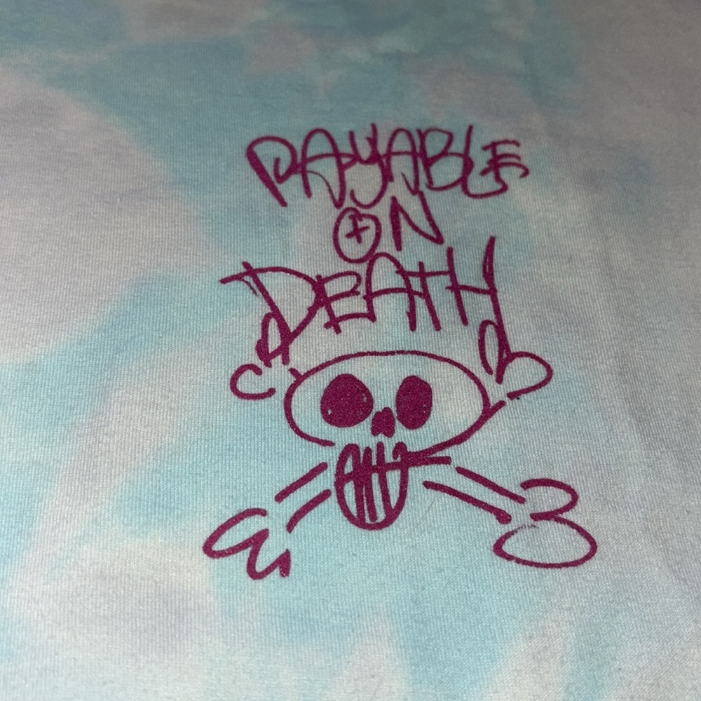 POD 2021 Concert Tee Jerzees Blue and White Tie Dye EUC Short Sleeve Tee